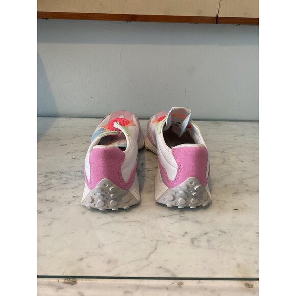 New Balance 327 Shoes Kids Size 5 Pastel Pink Blue Green Suede Mesh Retro - Picture 4 of 5